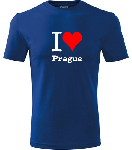Modré tričko I love Prague