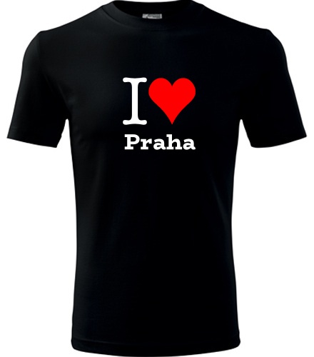 Černé tričko I love Praha