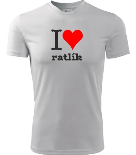 Bílé tričko I love ratlík