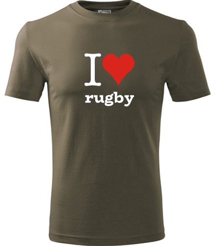 Army tričko I love rugby