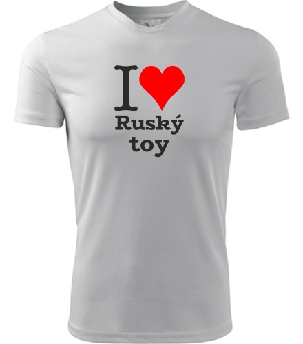 Bílé tričko I love Ruský toy