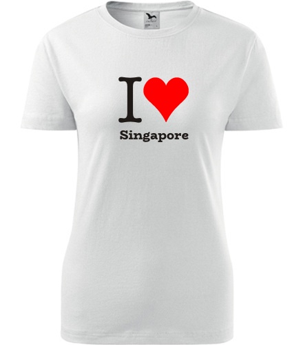 trička s potiskem Dámské tričko I love Singapore
