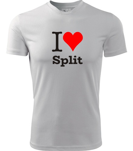 Bílé tričko I love Split