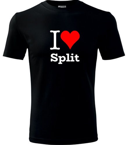 Černé tričko I love Split