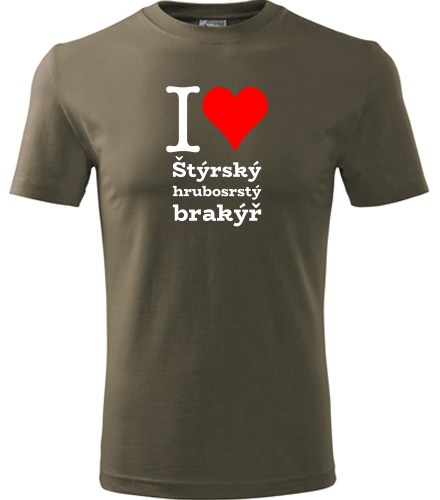 Army tričko I love Štýrský hrubosrstý brakýř
