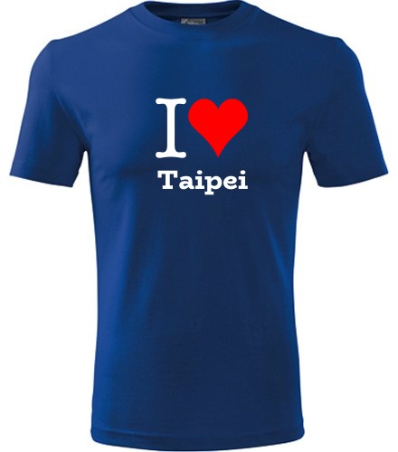 Modré tričko I love Taipei