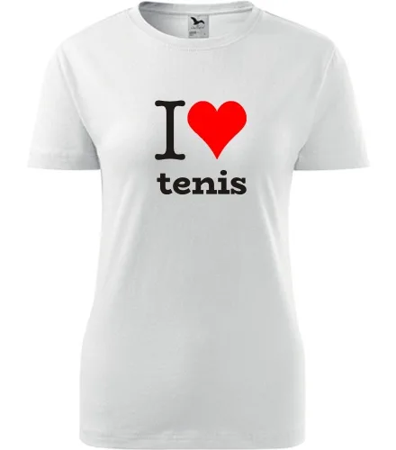 Bílé dámské tričko I love tenis