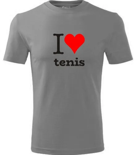 Šedé tričko I love tenis
