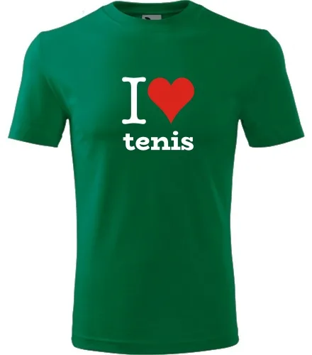 Zelené tričko I love tenis