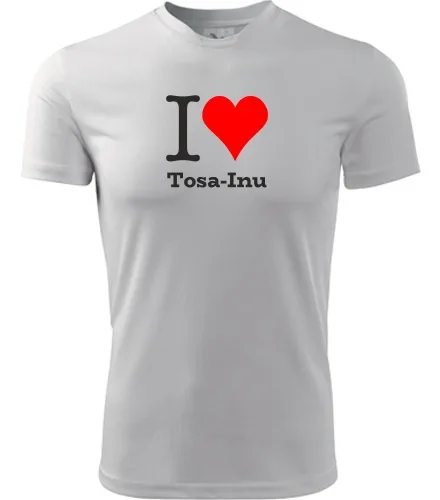 Bílé dětské tričko I love Tosa-Inu