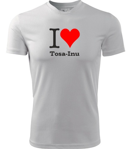 Bílé tričko I love Tosa-Inu