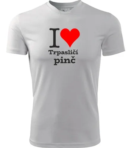 Bílé dětské tričko I love Trpasličí pinč