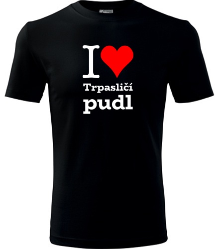 Černé tričko I love Trpasličí pudl