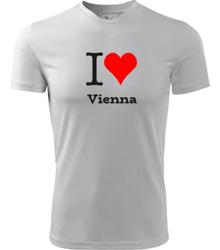 Bílé tričko I love Vienna