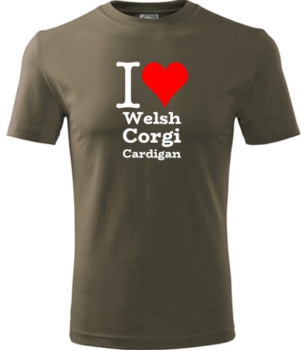 Army tričko I love Welsh Corgi Cardigan
