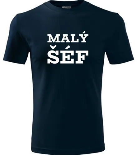Tmavě modré tričko Malý šéf