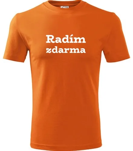 Oranžové tričko Radím zdarma