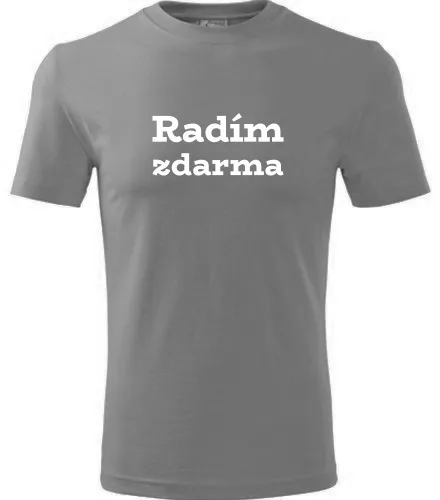 Šedé tričko Radím zdarma
