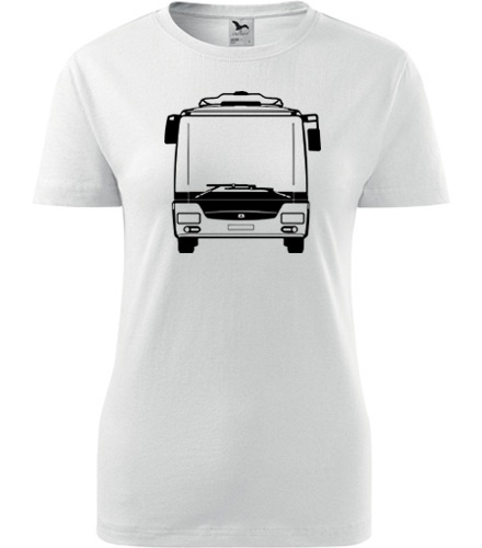 Bílé dámské tričko s autobusem SOR NB12