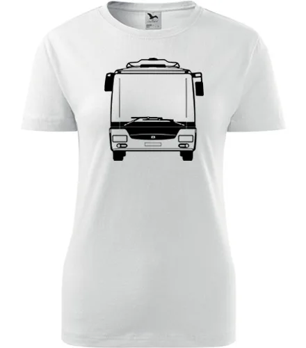 Bílé dámské tričko s autobusem SOR NB12