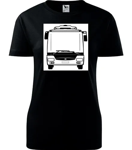 Černé dámské tričko s autobusem SOR NB12