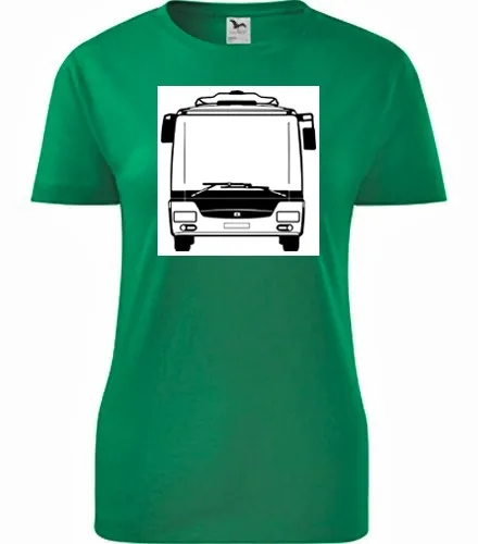 Zelené dámské tričko s autobusem SOR NB12