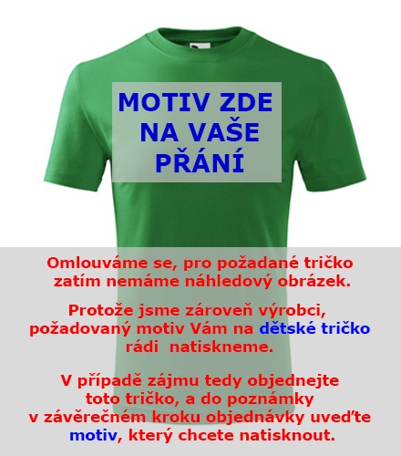 Zelené dětské tričko s motivem na přání