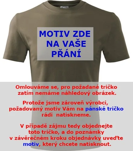 Army tričko s motivem na přání