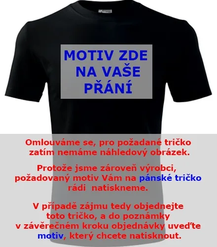 Černé tričko s motivem na přání