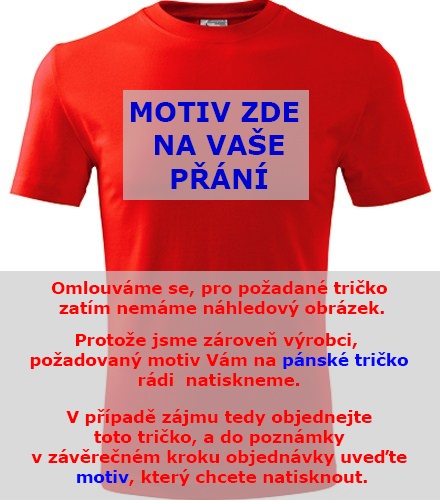 Červené tričko s motivem na přání