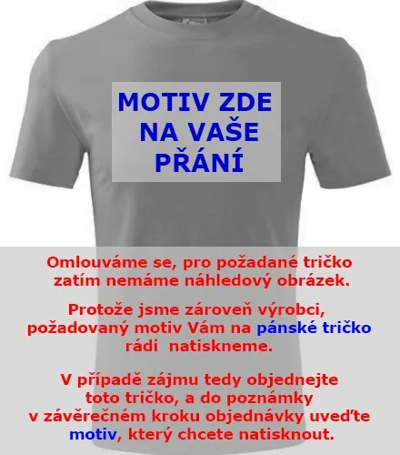Šedé tričko s motivem na přání