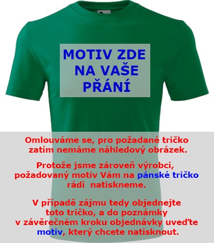 Zelené tričko s motivem na přání