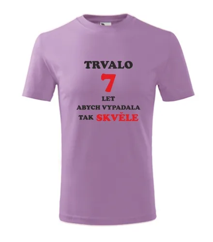 trička s potiskem Fialové dětské tričko trvalo 7 let