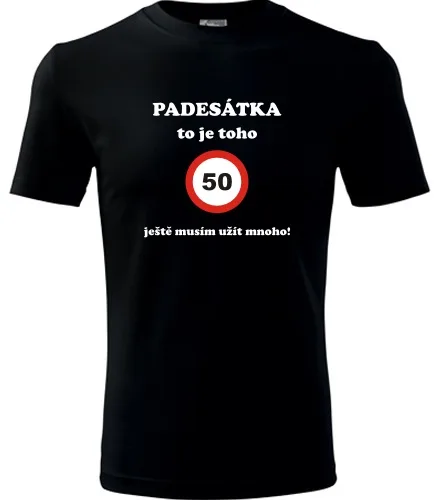 Černé tričko padesátka to je toho