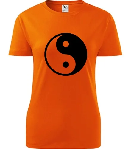 Oranžové dámské tričko Jing & Jang