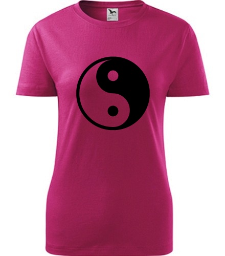 Purpurové dámské tričko Jing & Jang