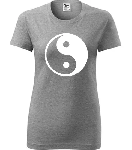 Šedé dámské tričko Jing & Jang