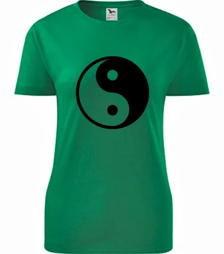 Zelené dámské tričko Jing & Jang