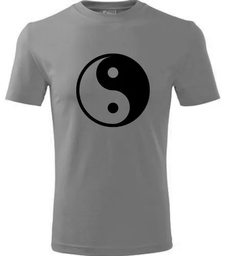 Šedé tričko Jing & Jang