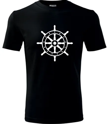 Černé tričko s kormidelním kolem