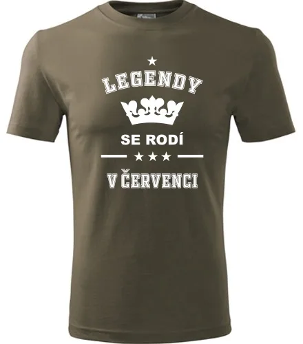 Army tričko Legendy se rodí v červenci