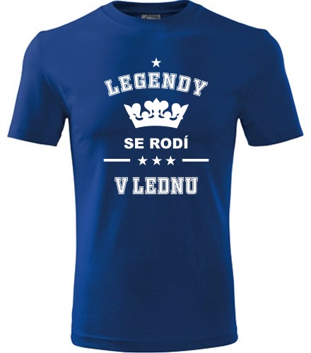 Modré tričko Legendy se rodí v lednu
