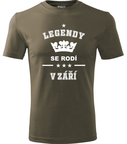 Army tričko Legendy se rodí v září