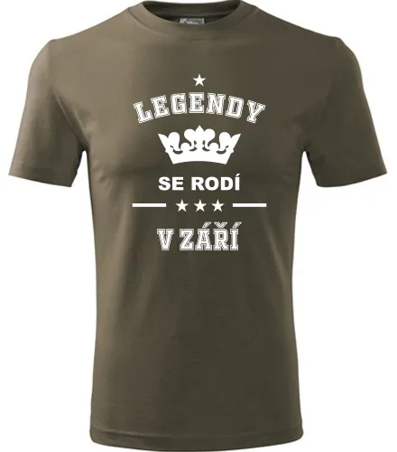 Army tričko Legendy se rodí v září