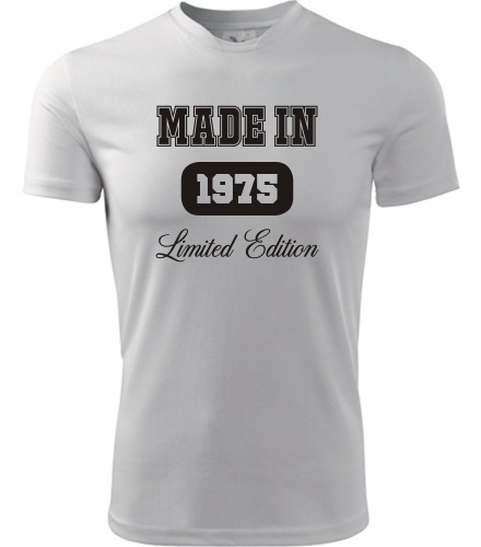 Tričko Made in + rok narození - Dárek pro muže k narozeninám