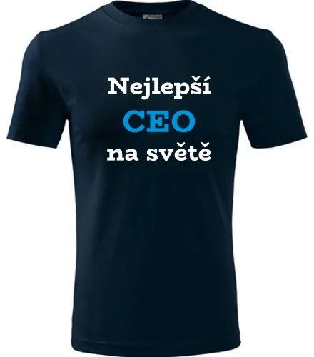 Tmavě modré tričko nejlepší CEO na světě