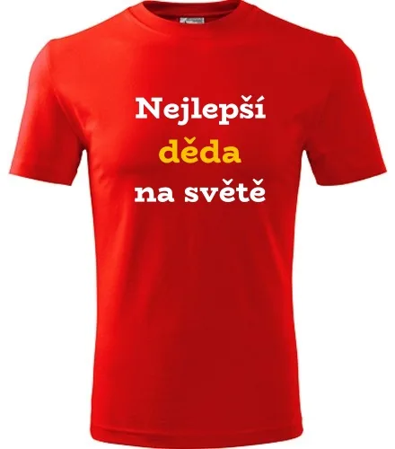 Červené tričko nejlepší děda na světě