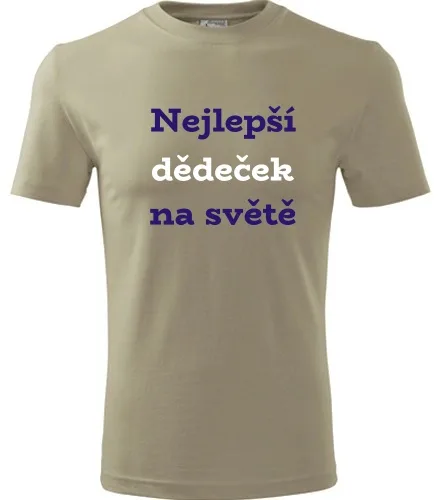 Khaki tričko nejlepší dědeček na světě
