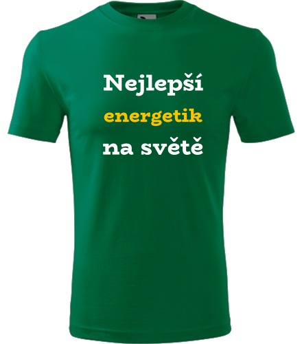 Zelené tričko nejlepší energetik