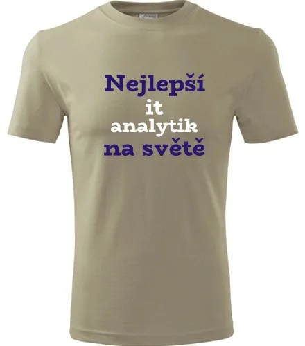 Khaki tričko nejlepší IT analytik na světě